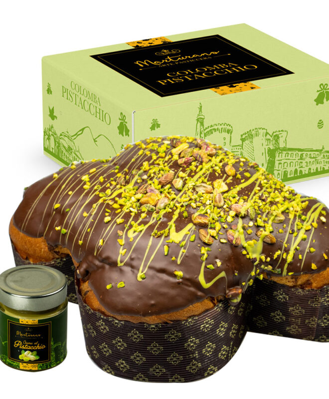 colomba artigianale pistacchio con barattolo crema pistacchio